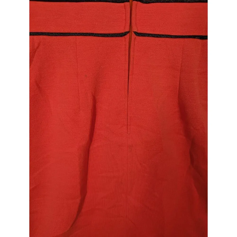 Handmade Dress XS Red 60s 70s Vintage Lined Layered Buttons - Picture 9 of 11